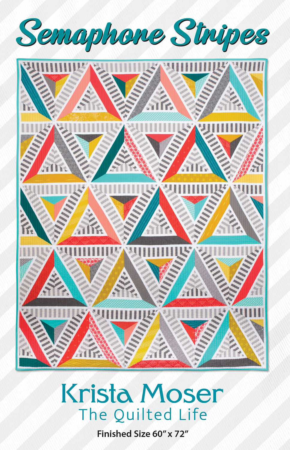 Semaphore Stripes Downloadable Pattern by Krista Moser, The Quilted Life
