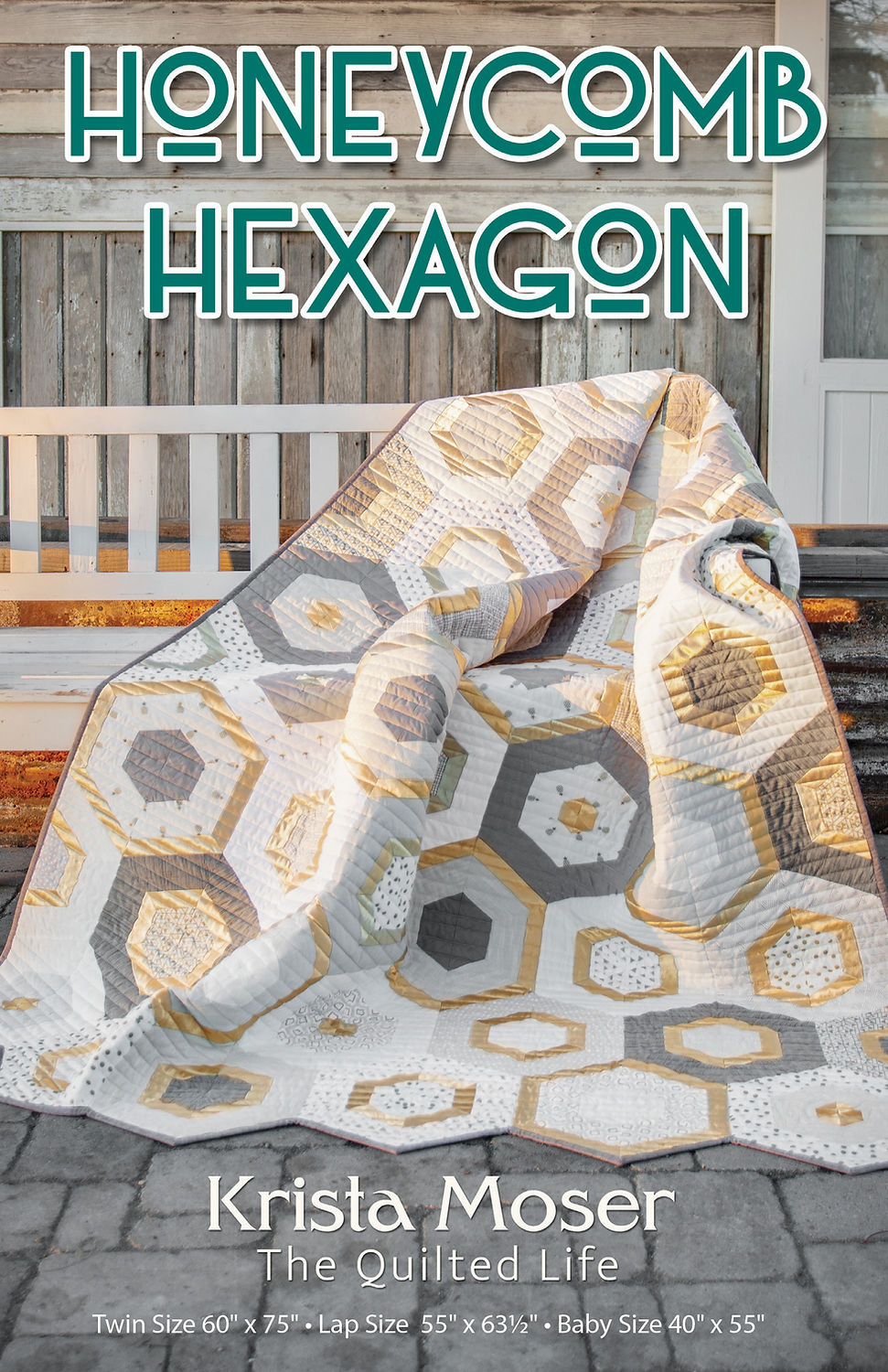 Honeycomb Hexagon Downloadable Pattern by Krista Moser, The Quilted Life