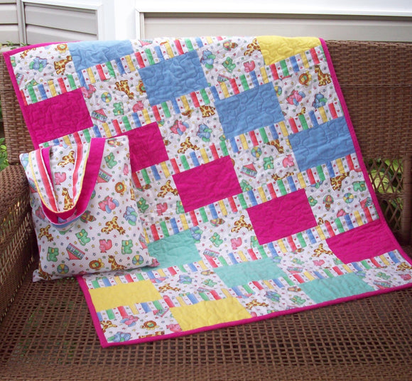 Baby Blanket & Reversible Tote Pattern by Alison Vandertang