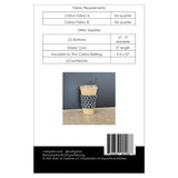 Back of the Reversible Coffee Cozy Downloadable Pattern by Staci W Quilts