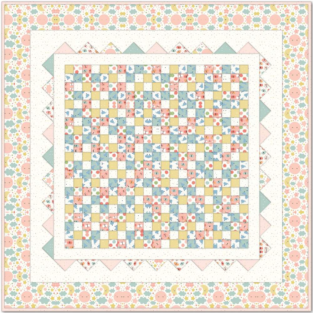 Be Brave FREE Downloadable Pattern shown in Love You to the Moon fabrics