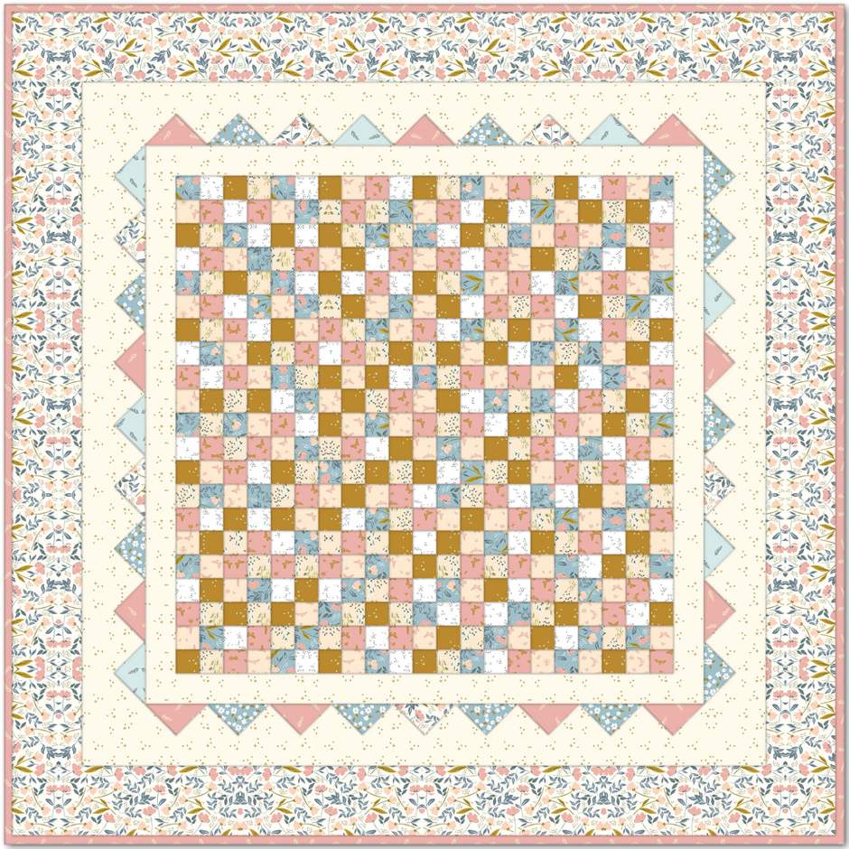 Be Brave FREE Downloadable Pattern shown in Petals & Hazel fabrics