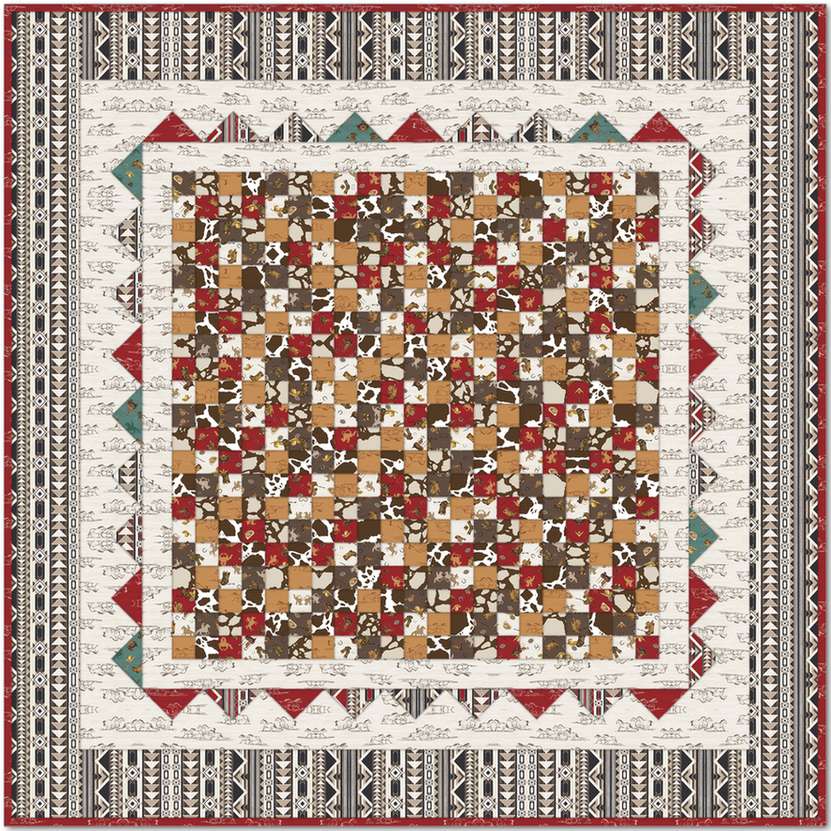 Be Brave FREE Downloadable Pattern shown in The Homestead fabrics