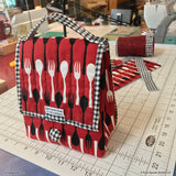 Quilted Lunch Bag & Beverage Cozy Downloadable Pattern by Tulip Square Patterns