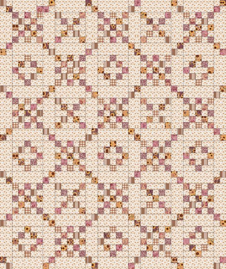 Candy Shoppe Quilt Downloadable Pattern shown in Harvest on the Prairie fabrics