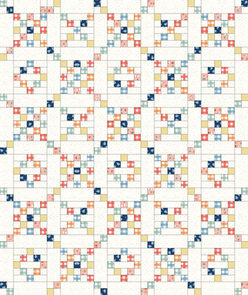 Candy Shoppe Quilt Downloadable Pattern shown in Love You to the Moon fabrics