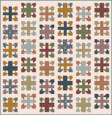 Cartography Quilt Pattern in Charmed & Treasured fabrics