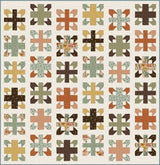 Cartography Quilt Pattern in Worth Repeating fabrics