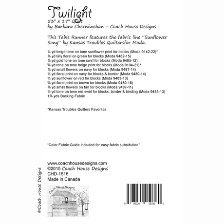 Twilight Pattern - Coach House Designs - 53" x 17"