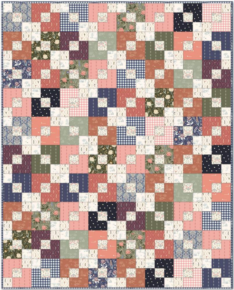 Cheerful FREE Downloadable Pattern shown in Hedgerow Haven fabrics