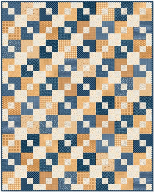 Cheerful FREE Downloadable Pattern shown in Denim & Daisy fabrics
