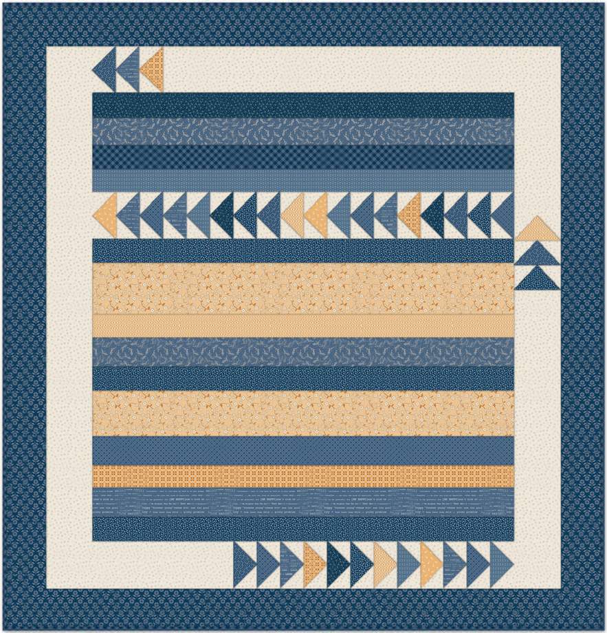 Childhood Adventure FREE Downloadable Pattern shown in Denim & Daisy fabrics