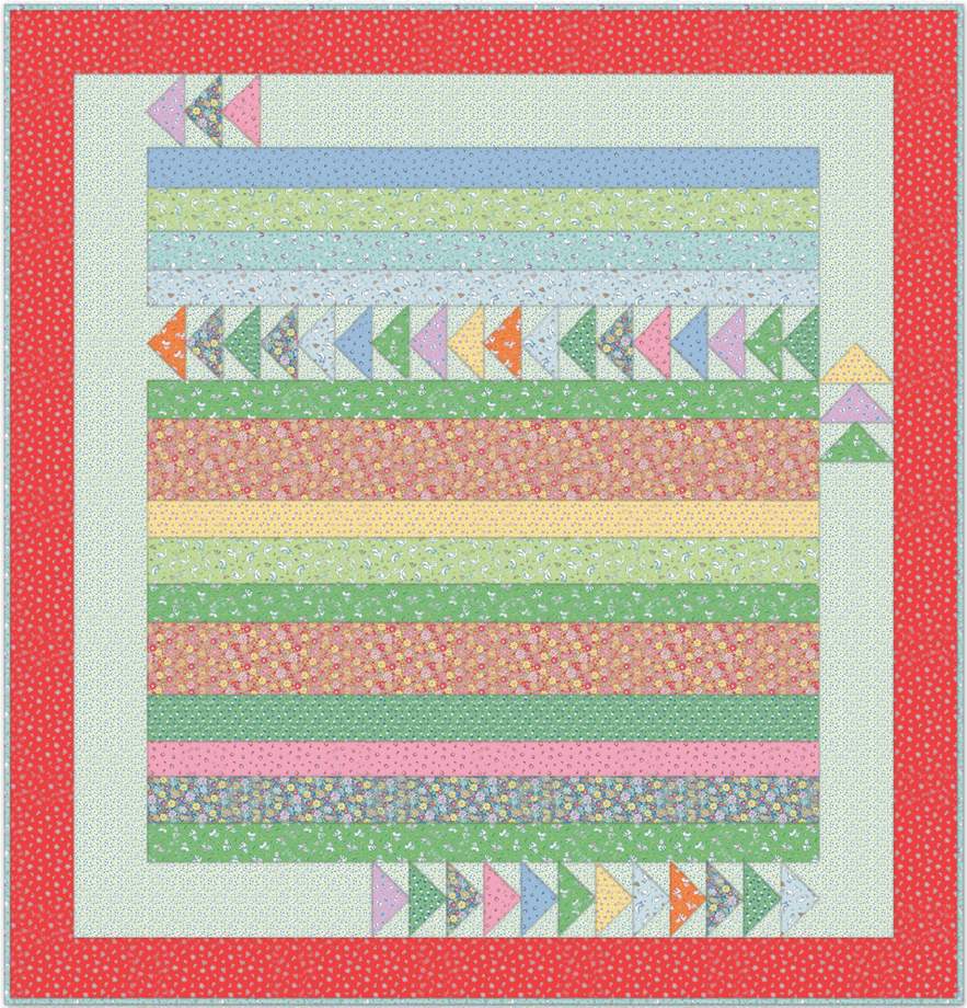 Childhood Adventure FREE Downloadable Pattern shown in Traditional 30's fabrics