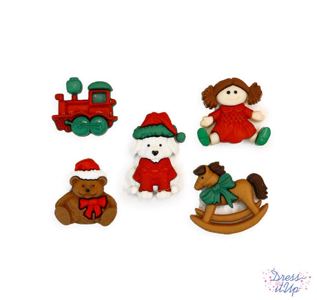 Christmas Toys Buttons by Dress It Up