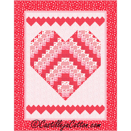 Sweet Hearts Lap Quilt Pattern by Castilleja Cotton