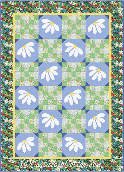Dancing Daisies Quilt Pattern by Castilleja Cotton