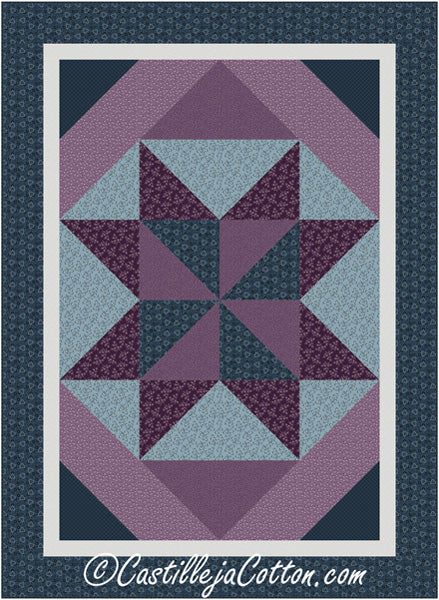 Twirling Star Quilt Pattern by Castilleja Cotton