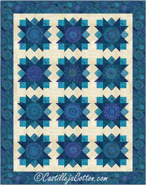 Medallion Stars Quilt Pattern by Castilleja Cotton