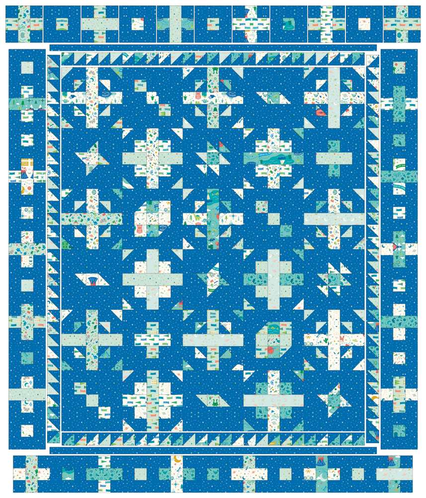 Confetti Weave Quilt Downloadable Pattern shown in Brave Your Way fabrics