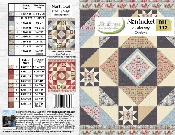 Nantucket Downloadable Pattern by Lavender Lime Quilting