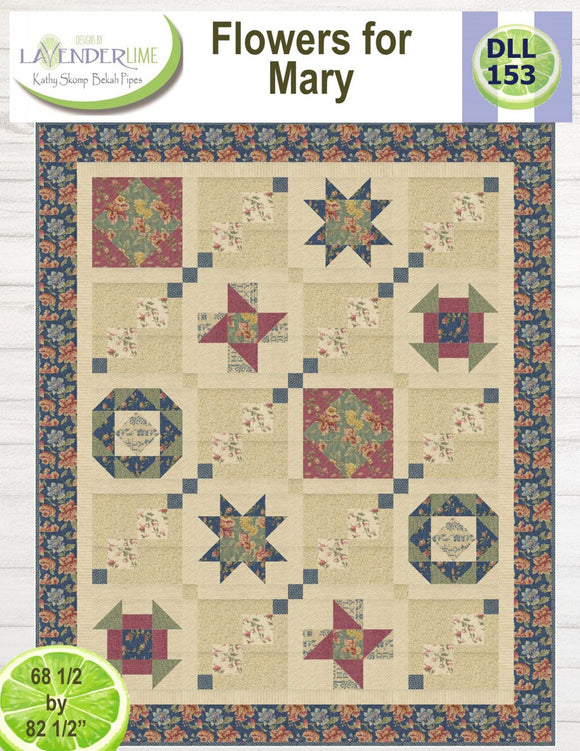 Flowers for Mary Downloadable Pattern by Lavender Lime Quilting