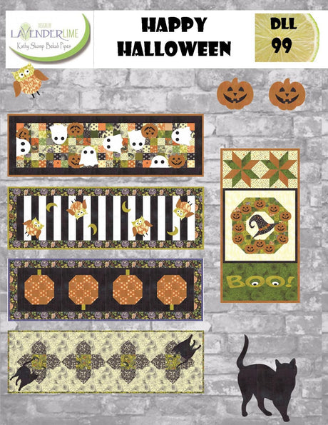 Happy Halloween Downloadable Pattern by Lavender Lime Quilting
