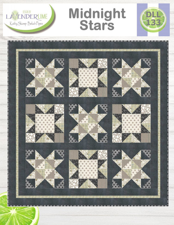 Midnight Stars Downloadable Pattern by Lavender Lime Quilting