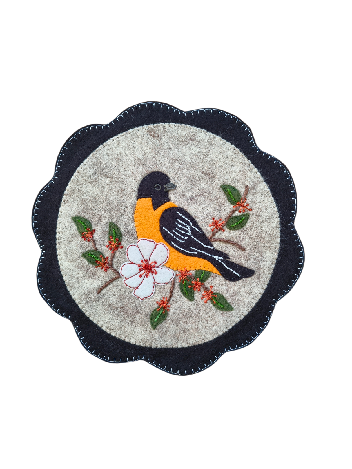Baltimore Oriole Mat Downloadable Pattern by Rachels of Greenfield
