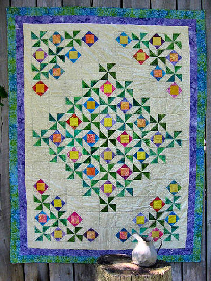 Scrappy Pinwheel Flowers Quilt Pattern