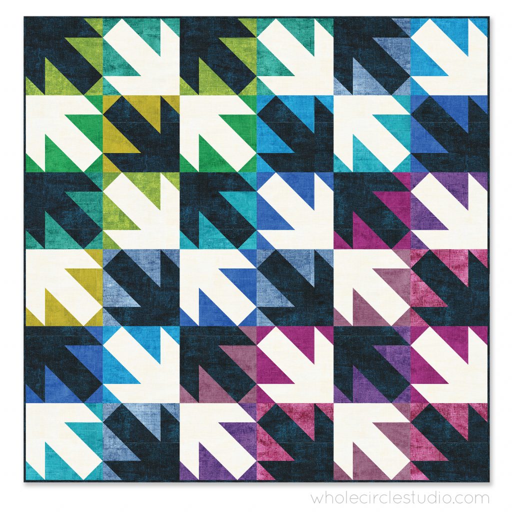 Dual Directions Quilt Pattern by Whole Circle Studio