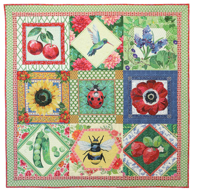 Garden Party Collage Quilt Pattern – Quilting Books Patterns and Notions