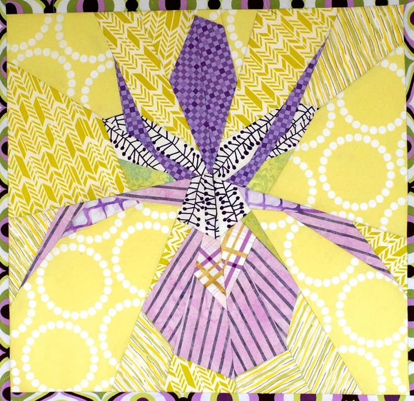 Clackamas Iris Quilt Pattern by Ann Shaw Quilting