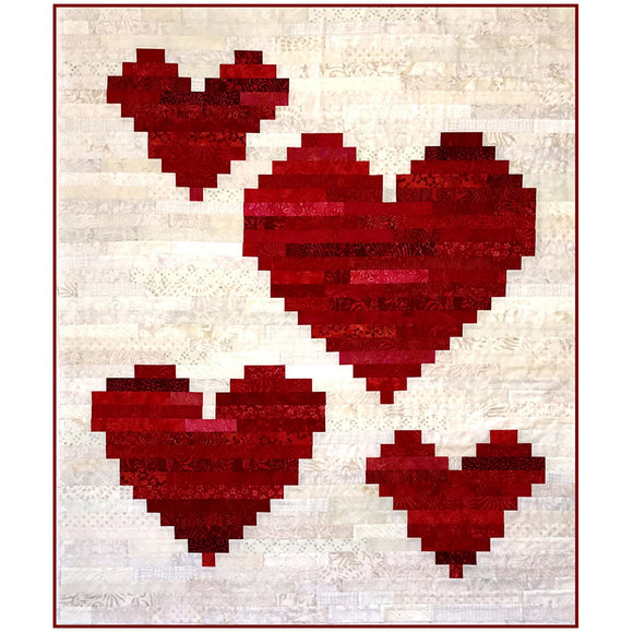 Four of Hearts Downloadable Pattern by J Michelle Watts Designs