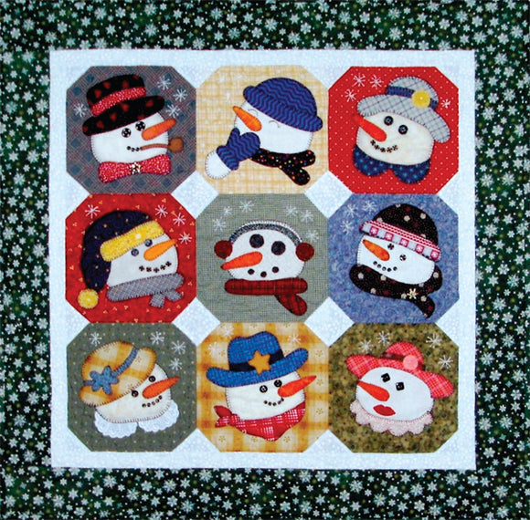 Snowman Paper Dolls Quilt Pattern by Going 2 Pieces Quilts