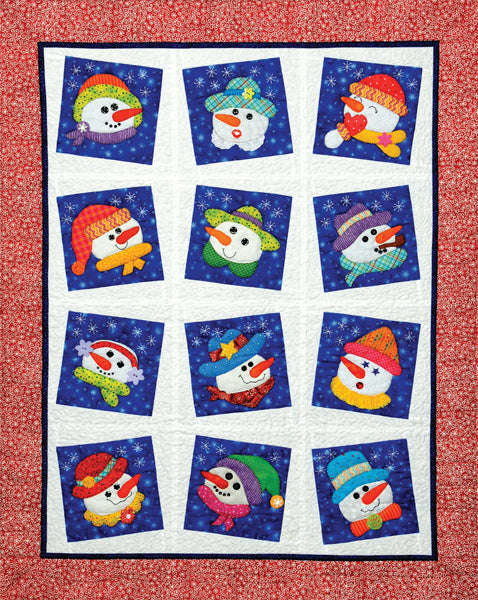 Wonky Snowmen Quilt Pattern by Going 2 Pieces Quilts