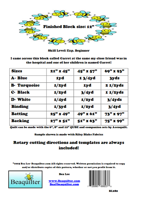 Back of the Garret Downloadable Pattern by Beaquilter