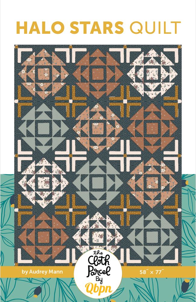 Halo Stars Quilt Pattern shown in Charmed & Treasured fabrics
