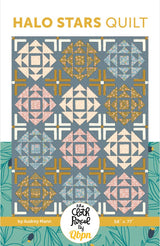 Halo Stars Quilt Pattern in Petals & Hazel fabrics