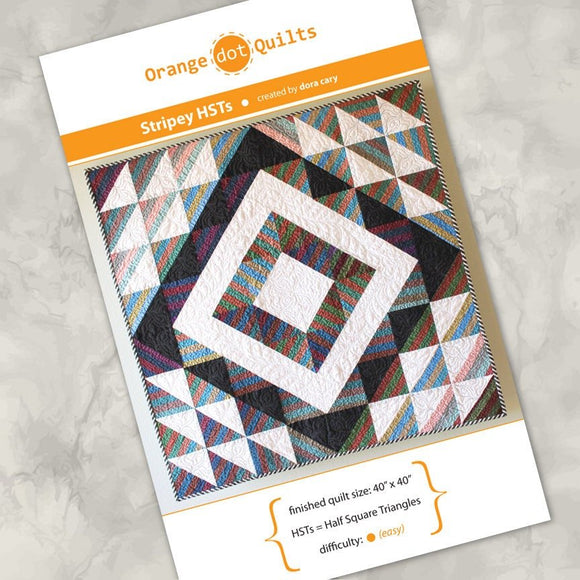Stripey HSTs Quilt Pattern by Orange Dot Quilts