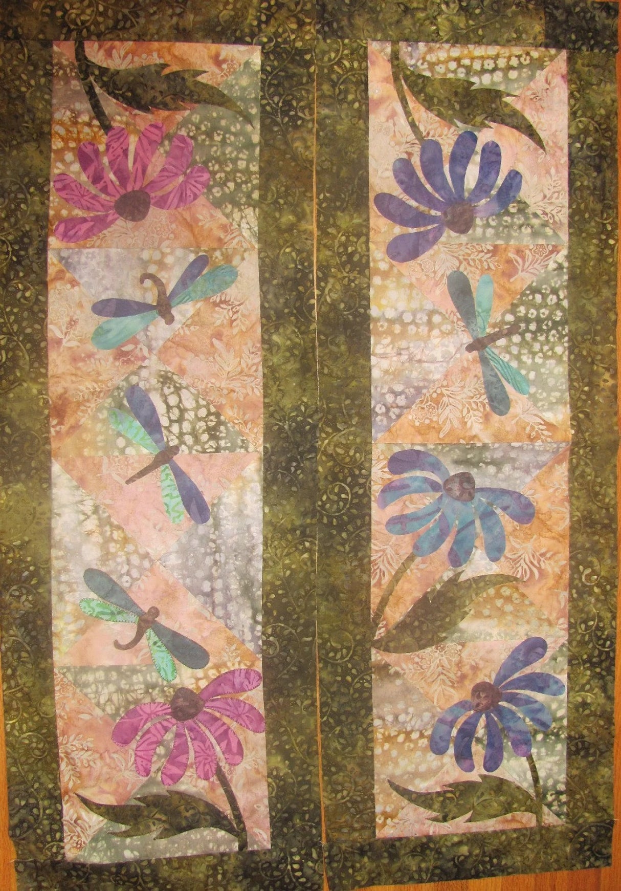 Dragonfly Dream Table Runner Pattern by Quilt Doodle Designs