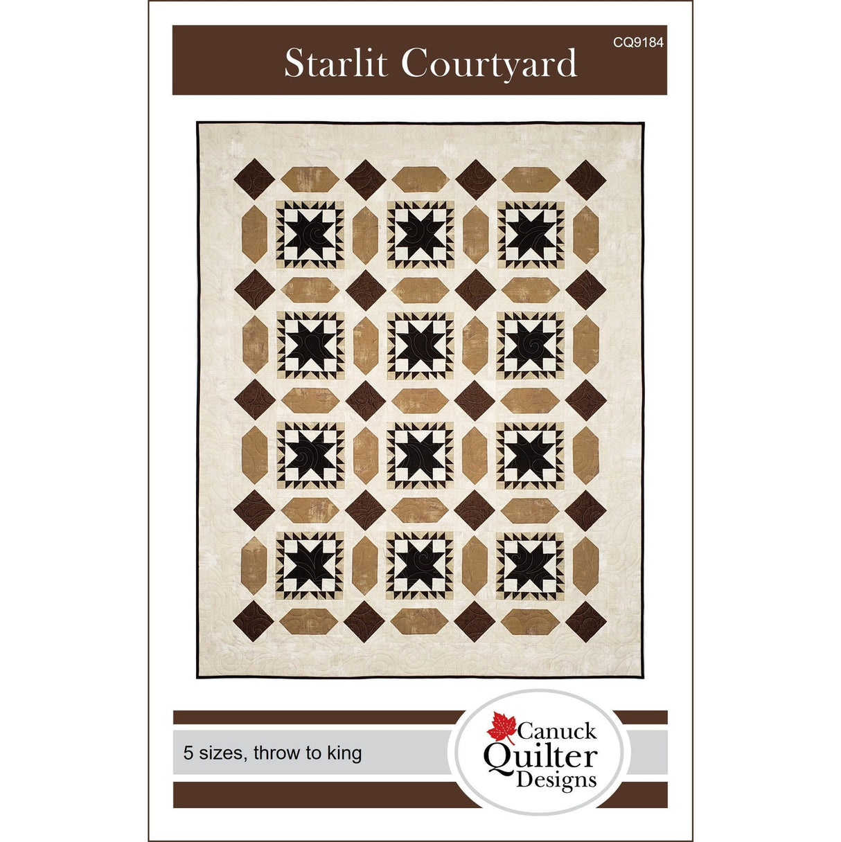 Starlit Courtyard Downloadable Pattern by Canuck Quilter Designs