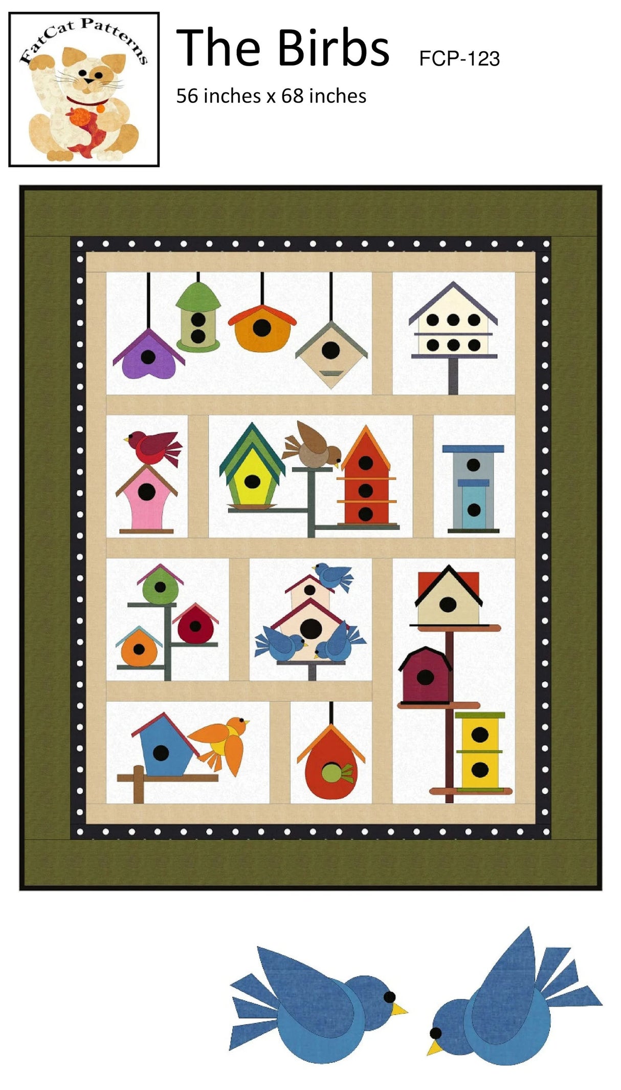 The Birbs Quilt Pattern by FatCat Patterns