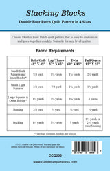 Back of the Stacking Blocks Downloadable Pattern by Cuddle Cat Quiltworks