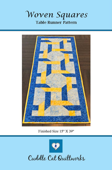 Woven Squares Downloadable Pattern by Cuddle Cat Quiltworks