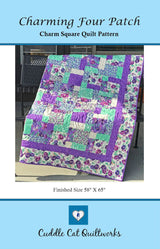 Charming Four Patch Downloadable Pattern by Cuddle Cat Quiltworks