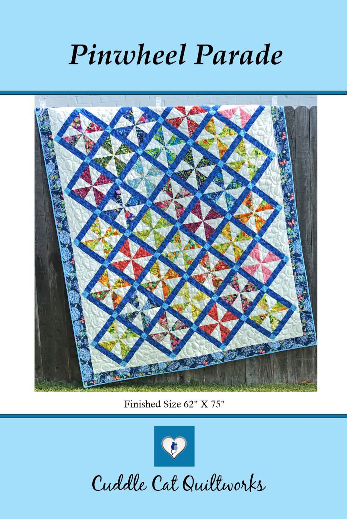 Pinwheel Parade Downloadable Pattern by Cuddle Cat Quiltworks