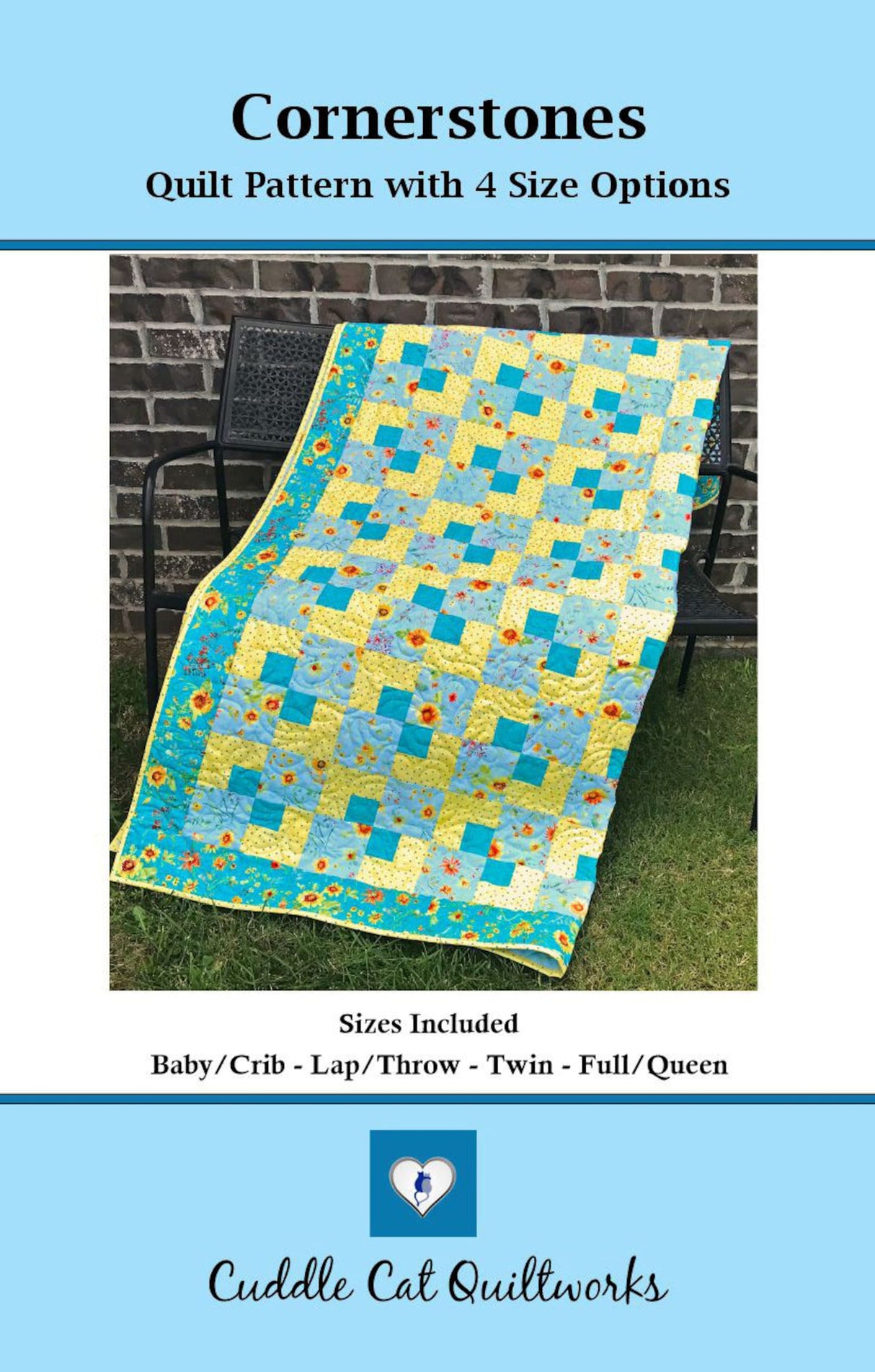 Cornerstones Downloadable Pattern by Cuddle Cat Quiltworks