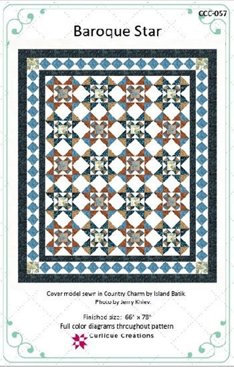 Baroque Star Downloadable Pattern by Curlicue Creations