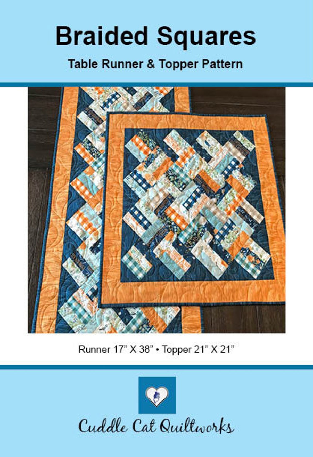 Braided Squares Downloadable Pattern by Cuddle Cat Quiltworks