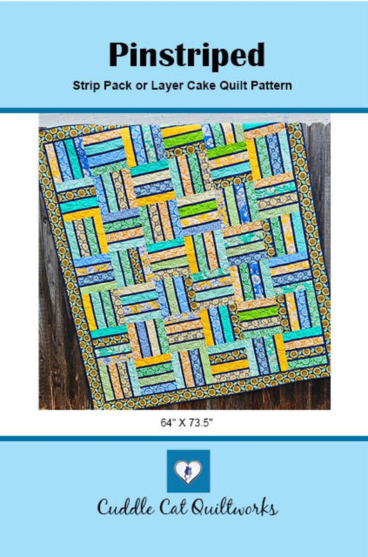 Pinstriped Downloadable Pattern by Cuddle Cat Quiltworks